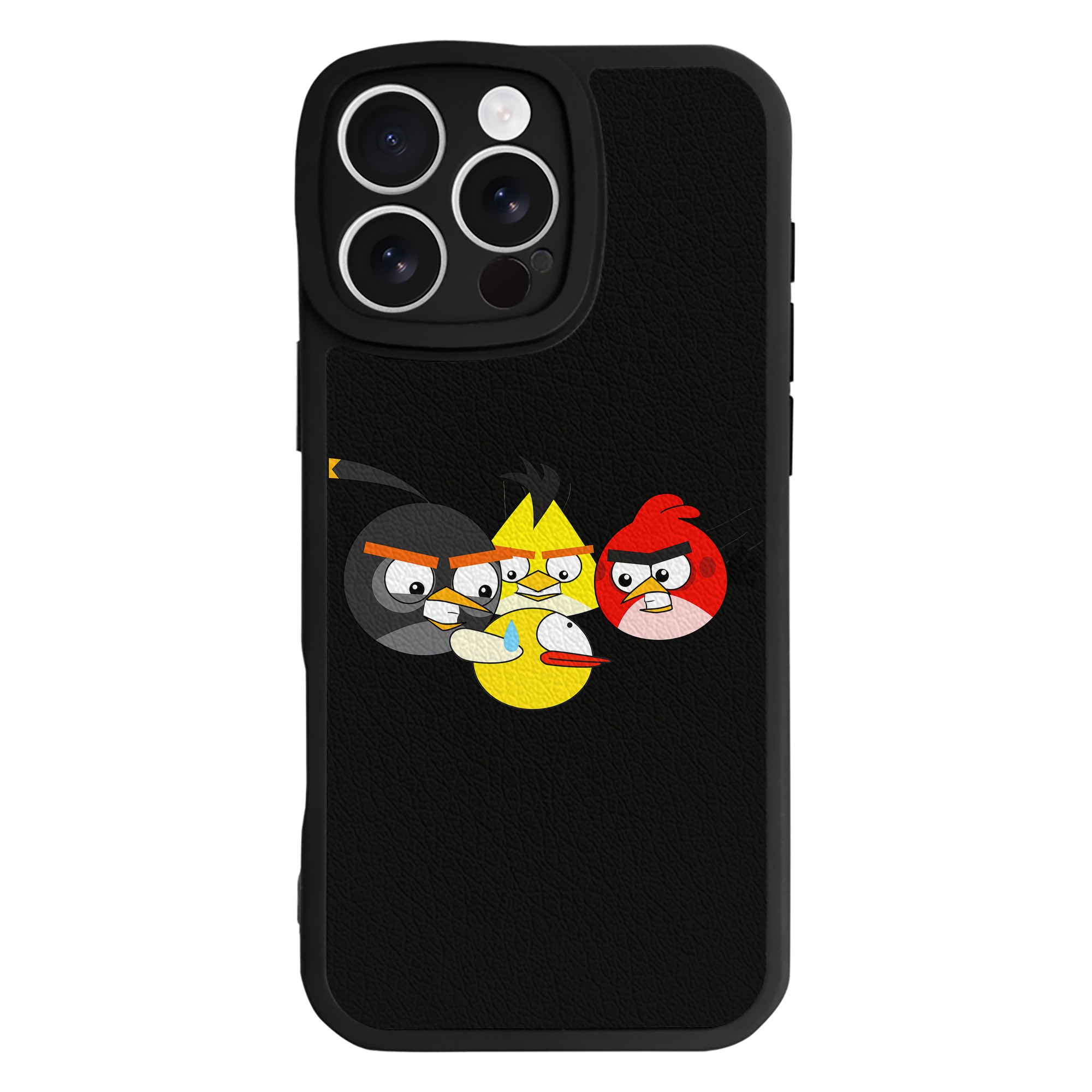（画像用） Angry Birds アングリーバード 【iPhone 16シリーズ対応】シリコンスマホケース（レザー調） 材質：シリコン